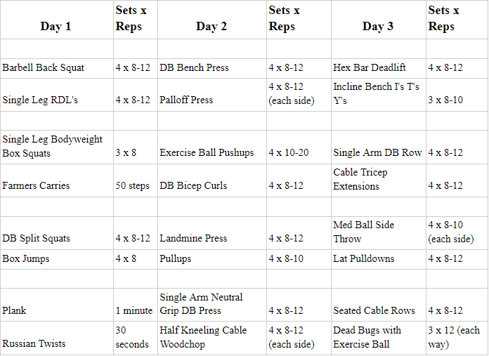 A Daily Golf Workout Plan to Improve Strength and Power